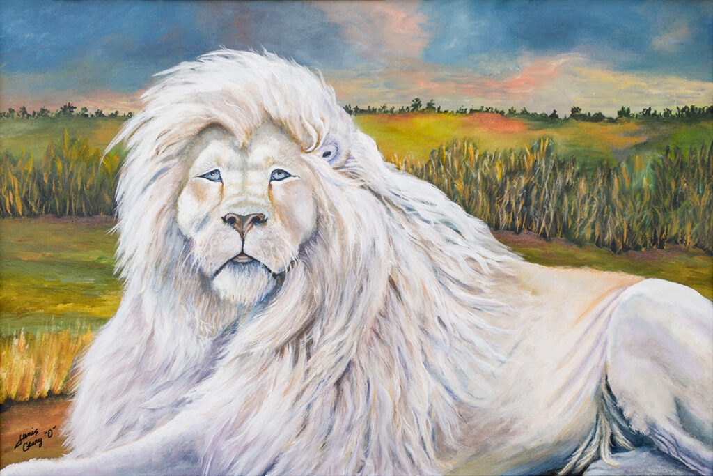 White Lion - Janis Clary Fine Art, Stuart, Martin County, Treasure Coast, Florida