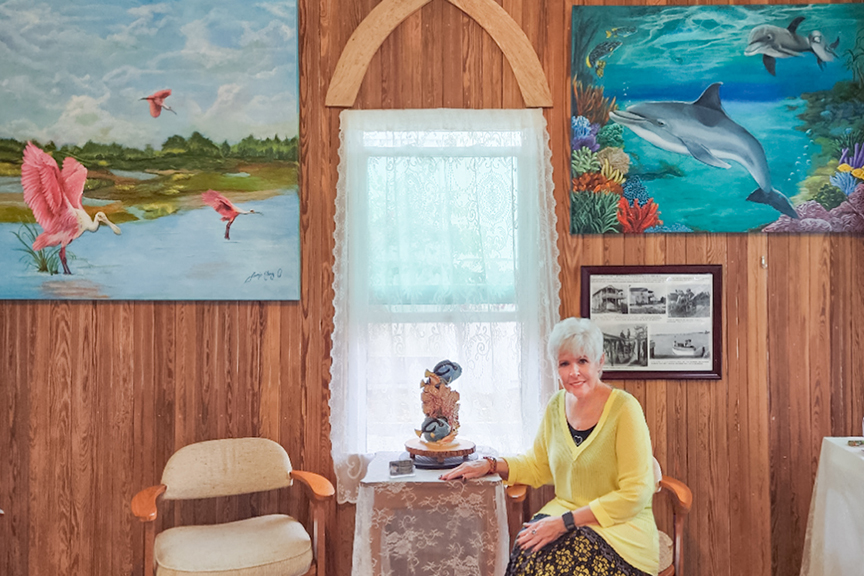 Janis Clary "O" Fine Art at The 1895 Church of StuArt, historic Pioneer Church in Downtown Stuart, Martin County, Florida