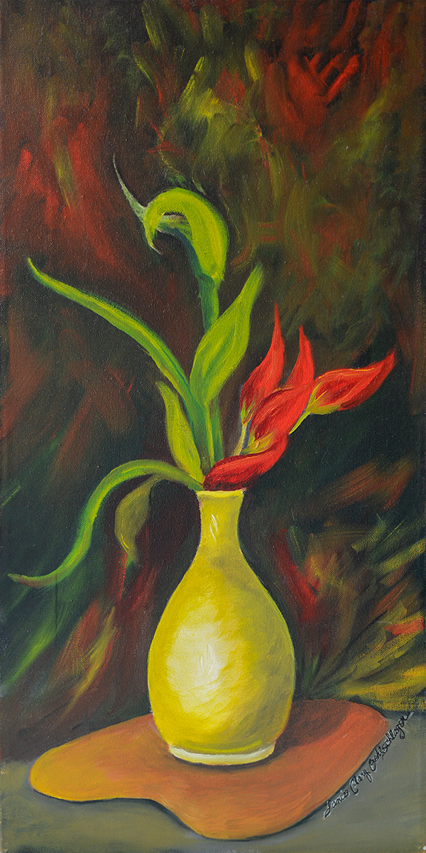 "Flame" (Oil on Canvas), 12X24" - $800