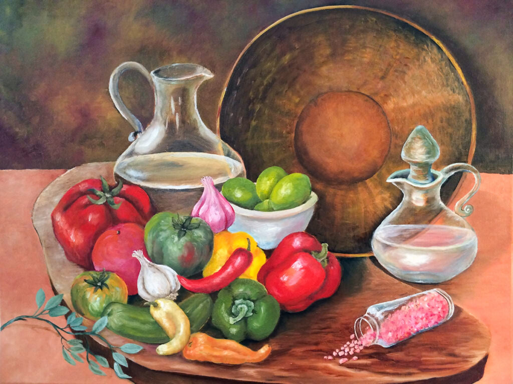 Gazpacho (Oil On Canvas), 251/2 X 281/2" - $2,500